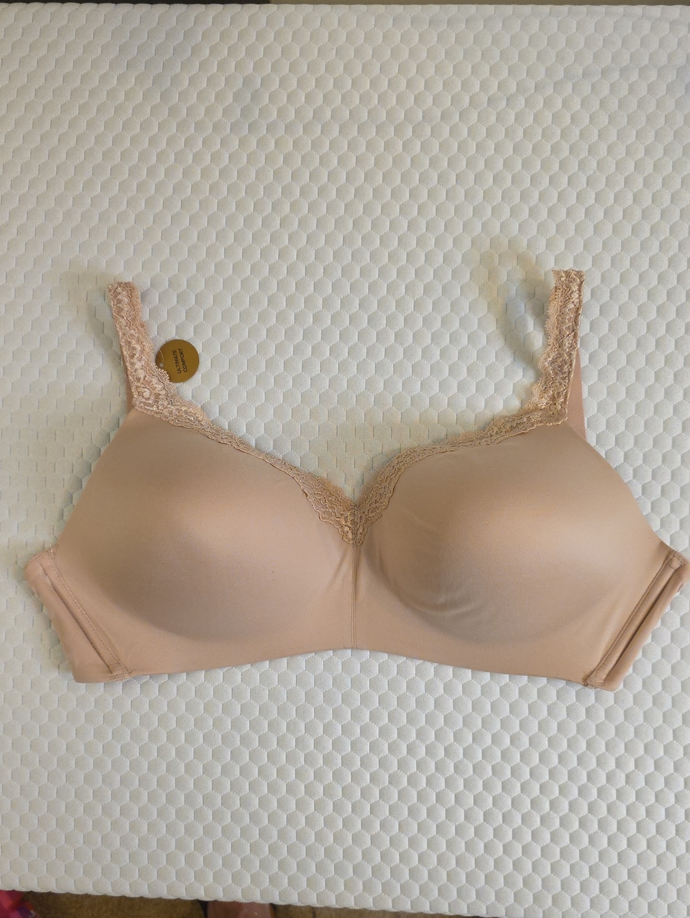 Wacoal Light Beige Lace-Trim T-Shirt Bra